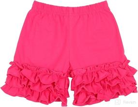 img 2 attached to Slowera Girls Cotton Ruffles Shorts Apparel & Accessories Baby Boys - Clothing