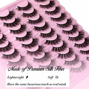 img 1 attached to 20 Pairs 4 Styles Faux Mink Lashes - Natural Look False Eyelashes For Fluffy Wispy Soft Fake Cat Eye By Lanflower