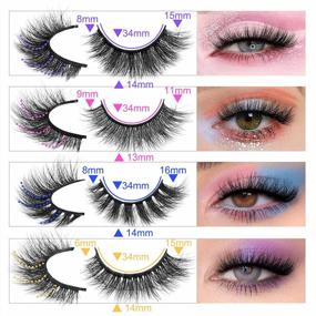 img 3 attached to 20 Pairs 4 Styles Faux Mink Lashes - Natural Look False Eyelashes For Fluffy Wispy Soft Fake Cat Eye By Lanflower
