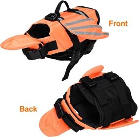 img 3 attached to 🐶 Podazz Dog Life Jacket with Wings - Adjustable Safety Reflective Vest for Small Medium Large Dogs