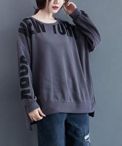 img 2 attached to Stay Cozy And Stylish With Ellazhu Women'S Fall Casual Crewneck Sweatshirt