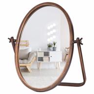 vintage bronze makeup mirror-desk with 360° adjustable rotation for dressing table, bedroom, bathroom - geloo vanity tabletop mirror, antique desktop mirror 11.8'' x 9.8'' logo