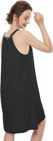 img 3 attached to Sleek And Comfy Auraizza Women'S Nightgown: Stylish Sleeveless Nightshirt With V-Neck Racerback Design In S-XXL Sizes