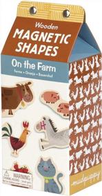 img 4 attached to Wooden Magnetic Farm Animal Shapes Set, 9780735333482