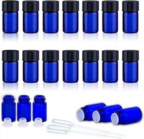 img 4 attached to 24-Pack Mini Glass Essential Oil Bottles With 2ML Capacity, Black Caps And Droppers - Perfect For Anointing And Sampling Oils