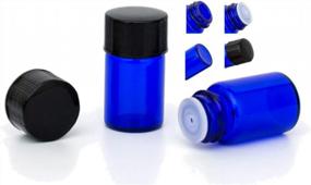 img 2 attached to 24-Pack Mini Glass Essential Oil Bottles With 2ML Capacity, Black Caps And Droppers - Perfect For Anointing And Sampling Oils