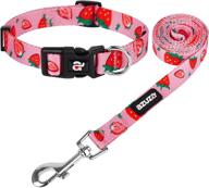 🐾 stylish azuza dog collar and leash set with cute fruit patterns - ideal for small, medium, and large dogs logo