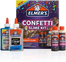 img 4 attached to 🌈 Create Colorful and Magical Slime with Elmer’s Confetti Slime Kit – Includes Metallic and Clear Glue, Activator, and more!