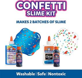img 1 attached to 🌈 Create Colorful and Magical Slime with Elmer’s Confetti Slime Kit – Includes Metallic and Clear Glue, Activator, and more!