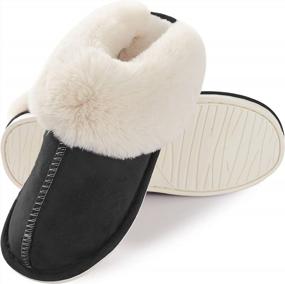 img 2 attached to 🥿 Memory Foam Womens Slipper: Plush, Warm, Anti-Skid Slip On House Slippers for Indoor Outdoor Comfort