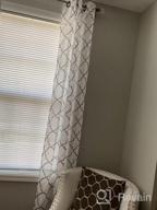 img 1 attached to MIUCO White Sheer Embroidery Trellis Design Grommet Curtains 95" Long For French Doors - 2 Panels (2 X 37" Wide) review by Jason Morrison