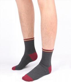 img 2 attached to Мужские хлопковые повседневные носки до щиколотки