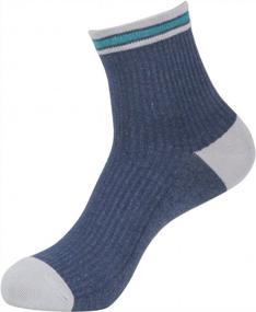img 1 attached to Men'S Cotton Casual Ankle Socks