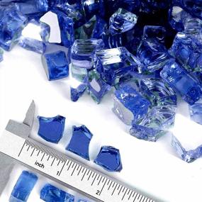 img 2 attached to High Luster Cobalt Blue Reflective Fire Glass - Ideal For Fireplace, Fire Pit, And Landscaping - 10 Lb Pack By Mr. Fireglass