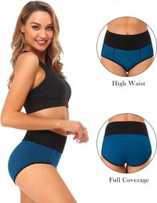 img 3 attached to Women'S Plus Size Cotton Underwear High Waisted No Muffin Top Panties Full Coverage Soft Briefs