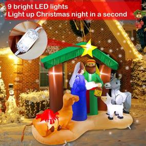 img 3 attached to 7Ft Christmas Inflatable Nativity Scene With Built-In LED Lights - Perfect Outdoor Decoration For Yard, Lawn, And Garden During The Holidays