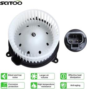 img 2 attached to SCITOO ABS Plastic Heater Blower Motor for Nissan Pathfinder, Infiniti QX56, Nissan Titan, Nissan Armada - Front HVAC Blower Motor with Fan