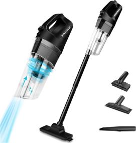 img 1 attached to SOWTECH Rechargeable Cordless Vacuum Cleaner: Lightweight Handheld With Cyclonic Suction, Stainless Steel Filter & 16 Accessories - Black
