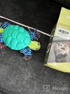 img 1 attached to Large Breed Sedioso Dog Chew Toy For Aggressive Chewers, Tough Dental Chews Toothbrush Toy For Medium And Large Dogs Teeth Cleaning (Green Turtle) review by Craig Pears