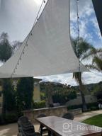 img 1 attached to Triangle Sun Shade Sail Canopy Awning - 28' X 28' X 28', Beige, 260 GSM, Heavy Duty, 5 Year Warranty (Customizable) review by Matthew Frandsen