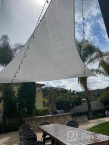 img 5 attached to Triangle Sun Shade Sail Canopy Awning - 28' X 28' X 28', Beige, 260 GSM, Heavy Duty, 5 Year Warranty (Customizable)