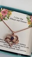 img 1 attached to Love Heart Birthstone Infinity Necklace - Birthday Gift For Women, Sister And Girls By Sovesi review by Ronald Duguay