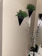 img 1 attached to 2-Set Geometric Ceramic Hanging Planters - Perfect Wall Decor For Succulents! review by Keith Bradley