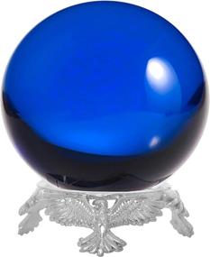 img 3 attached to Amlong Crystal Blue Crystal Ball 50Mm (2 Inch) With Silver Eagle Stand