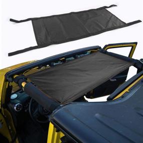 img 1 attached to 🚙 Car Roof Hammock Cargo Net Sunshade for Jeep Wrangler YJ TJ JK JKU JL JLU & Gladiator JT 1987-2022" - optimized version: "RT-TCZ Car Roof Hammock Cargo Net Sunshade for Jeep Wrangler YJ TJ JK JKU JL JLU & Gladiator JT 1987-2022 - Enhanced SEO