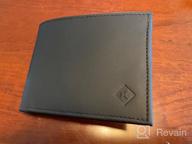 img 1 attached to Kolossus Wallet For Men, Full Grain Leather, Minimalist Slim, RFID Blocking, Billfold With 6 Card Slots (Black) review by James Cruz