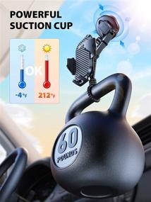 img 2 attached to 📱 VICSEED [Sturdy Grip, No Shaking or Falling] Car Phone Holder Mount - Versatile Cell Phone Holder for Car with Powerful Suction, Long Arm, and Compatibility with iPhone 13 and All Phones with Thick Cases