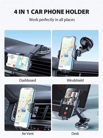 img 3 attached to 📱 VICSEED [Sturdy Grip, No Shaking or Falling] Car Phone Holder Mount - Versatile Cell Phone Holder for Car with Powerful Suction, Long Arm, and Compatibility with iPhone 13 and All Phones with Thick Cases