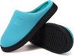 comfortable memory foam slippers for women and men with non-slip rubber soles - perfect house shoes for couples from okba logo