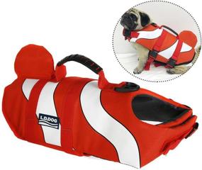 img 3 attached to Stylish JunBo Shark & Clownfish Dog Life Vest: Trendy Pet Life Jacket for Fashionable Swimming