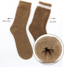 img 3 attached to YZKKE Men'S Winter Warm Wool Socks - Super Thick And Soft Casual Crew Socks For Comfort