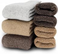 yzkke men's winter warm wool socks - super thick and soft casual crew socks for comfort logo