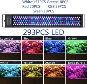 img 3 attached to 🐠 Enhance Your Aquarium Experience with the Versatile 30 inch, 45W Aquarium LED Light - Adjustable Brightness, 7 Color Options, Longer Life Span, Auto on/Off, Custom Daylight and Moonlight Time, Water-Resistant Shell - Ideal for Plants and Fish Tanks