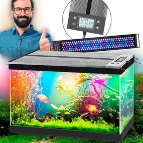 img 4 attached to 🐠 Enhance Your Aquarium Experience with the Versatile 30 inch, 45W Aquarium LED Light - Adjustable Brightness, 7 Color Options, Longer Life Span, Auto on/Off, Custom Daylight and Moonlight Time, Water-Resistant Shell - Ideal for Plants and Fish Tanks