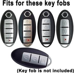 img 3 attached to 🔑 TPU Key Fob Cover Case for Nissan Altima Maxima Armada Murano Rogue Sedan Pathfinder Leaf Titan Infiniti QX60 QX70 Q40 Q60 Q70 - Black