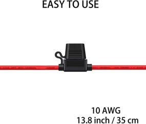 img 2 attached to 💡 10 Gauge Fuse Holder - 10 AWG Inline Fuse Holder: Pack of 4 with 40 AMP ATC Blade Fuses
