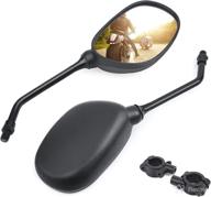 enhanced visibility with mictuning atv side rear view mirrors - 360 degrees ball-type adjustment, compatible with honda yamaha motorcycle scooter sportsman dirt bike логотип