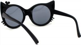 img 1 attached to Girls Kitty Cat Ear Whisker Flower Cat Eye Sunglasses