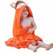 adorable fox hooded baby towel for girls and boys - premium cotton absorbent bathrobe for toddlers by michley logo