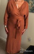 img 1 attached to Stylish And Chic: Cutiefox Women'S V-Neck Midi Sweater Dress With Belted Waist review by Matheus Buck