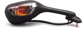 img 1 attached to 🏍️ Black MotorcycleTurn Signal Mirrors Rear View Side Integrated Light Compatible with GSXR600 GSXR750 GSXR 600 750 2006-2018, GSXR1000 GSXR 1000 2002-2017, SV650 SV650S 2003-2008, SV1000 SV1000S 2003-2007