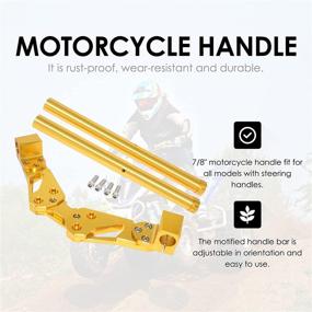 img 2 attached to 🛵 Enhanced Racing ATV Universal Expansion Handlebar for Honda Grom MSX125 Motorbike: Fork Tube Clip On Handlebars Motorcycle Modified Handle Bar Riser