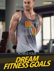 img 3 attached to Получите мотивацию для тренировок с мужскими футболками и майками Actizio'S Sweat Activated — забавный и вдохновляющий дизайн для успешной тренировки!