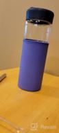 img 1 attached to 20Oz Glass Tumbler With Silicone Sleeve, Stainless Steel Straw And Lid - Ideal For Water, Juices, And Beverages - Durable, BPA-Free Drinking Tumbler review by Aaron Zaragosa
