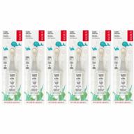 radius children's toothbrush pure brush ultra soft bpa free and ada accepted designed for delicate teeth and gums for kids months and up, clear, (pack of 6) logo