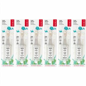 img 4 attached to RADIUS Children'S Toothbrush Pure Brush Ultra Soft BPA Free And ADA Accepted Designed For Delicate Teeth And Gums For Kids Months And Up, Clear, (Pack Of 6)